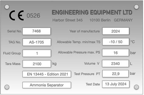 pressure vessel plate requirements